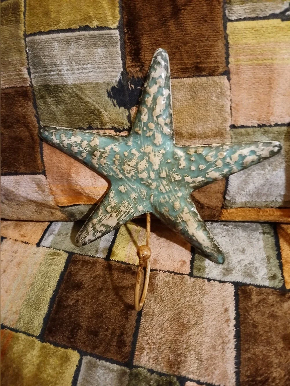Rustic Red Apple Wall Hook - Decorative Star Hook